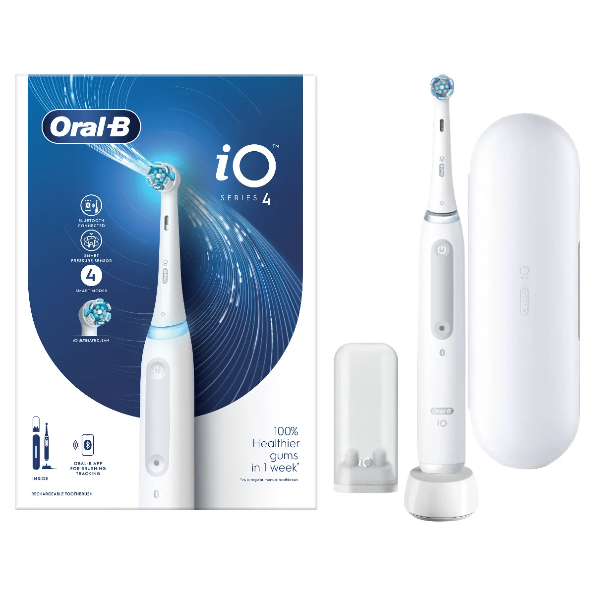 Oral B iO Series 4 White Elektrická Zubná Kefka 1×1 ks, elektrická zubná kefka