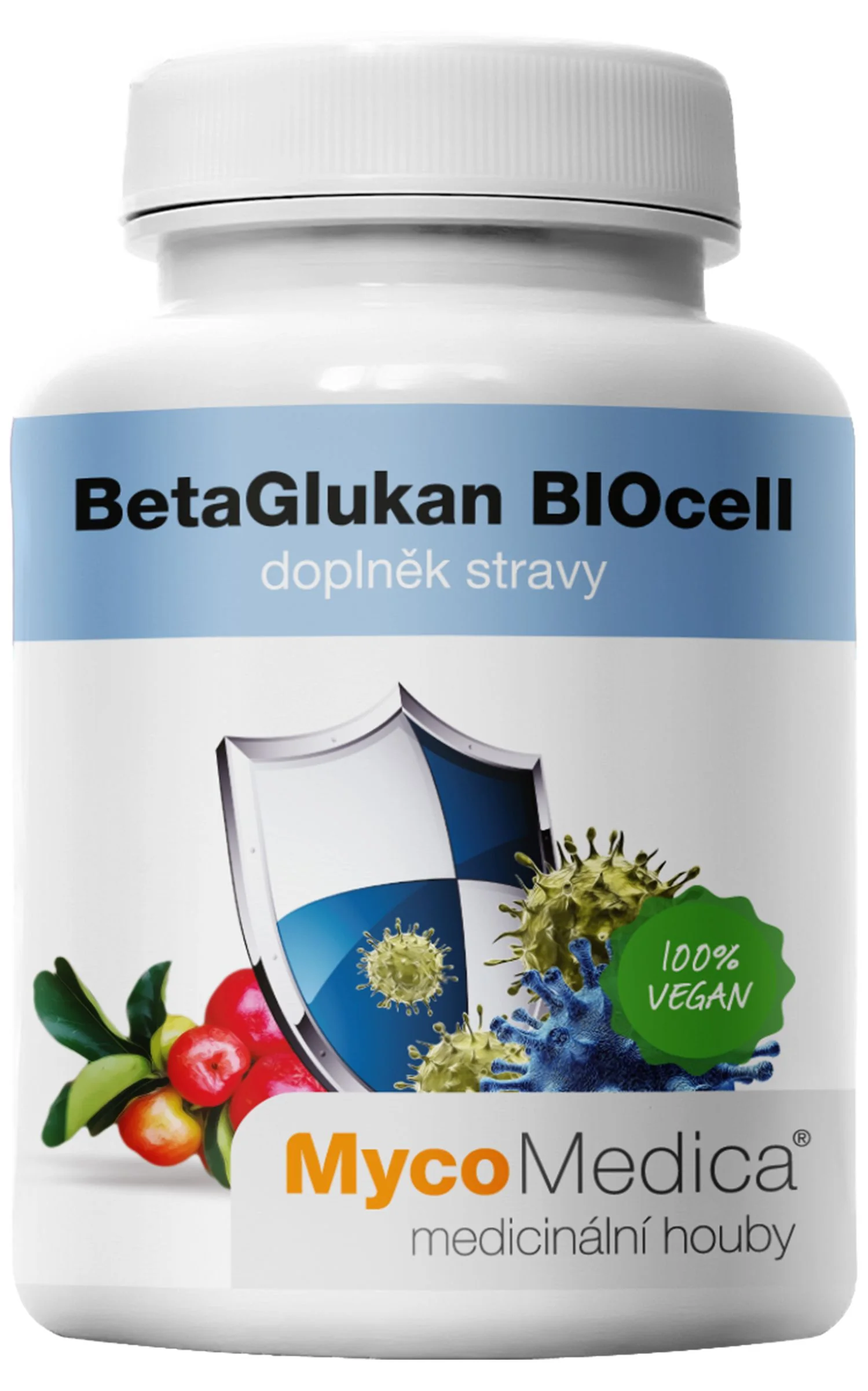 Mycomedica Betaglukan 80% Vegan 360mg 90cps 1×90 cps, výživový doplnok