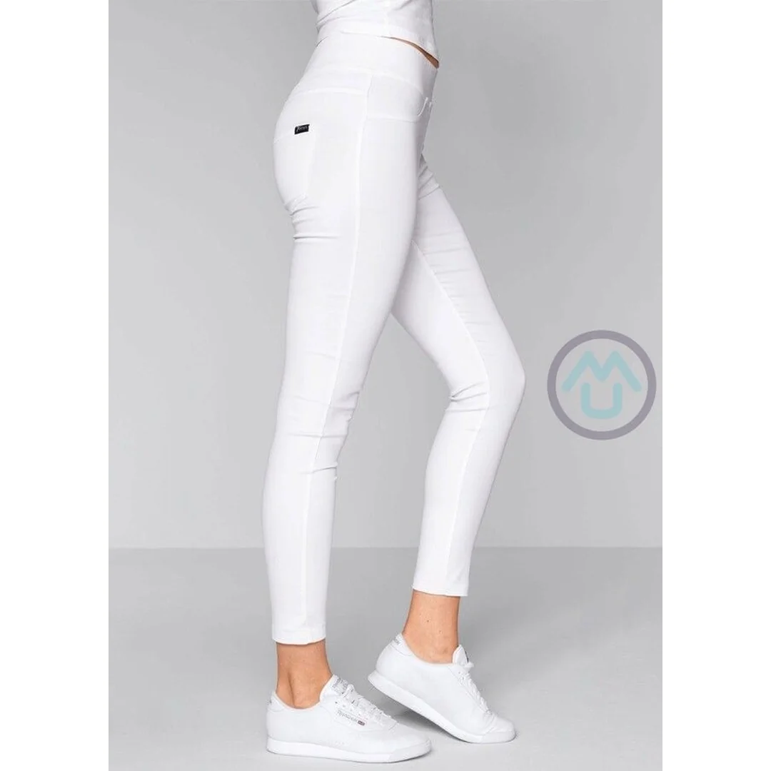 Dámske biele nohavice SLIM STRETCH 2XL