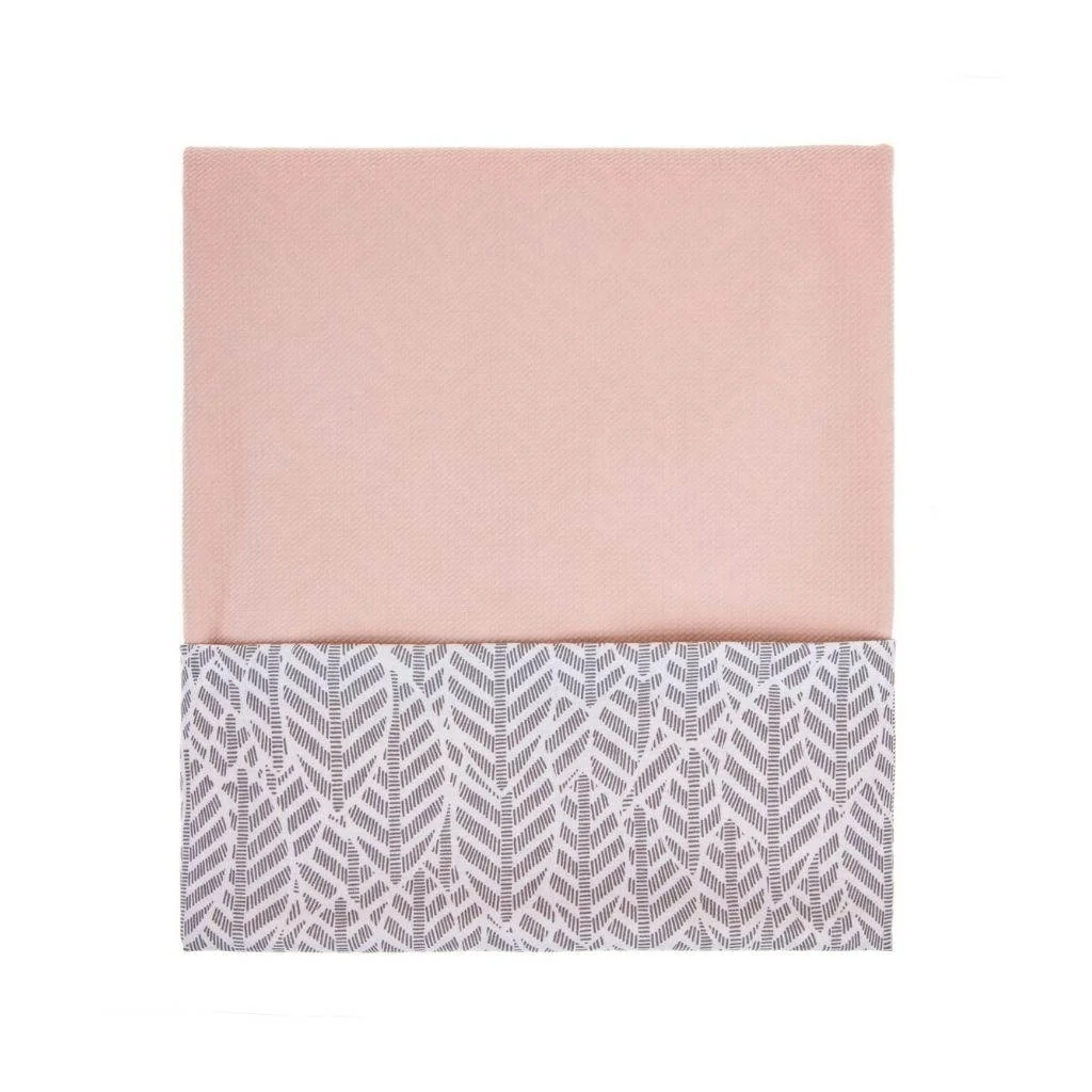 Detská obojstranná deka Velvet Womar 75x100 sivo-lososová ,