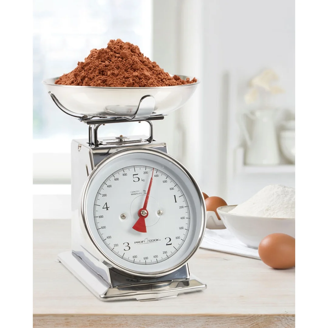 ProfiCook KW 1247 Retro mechanická kuchynská váha, nerezová oceľ, 5 kg