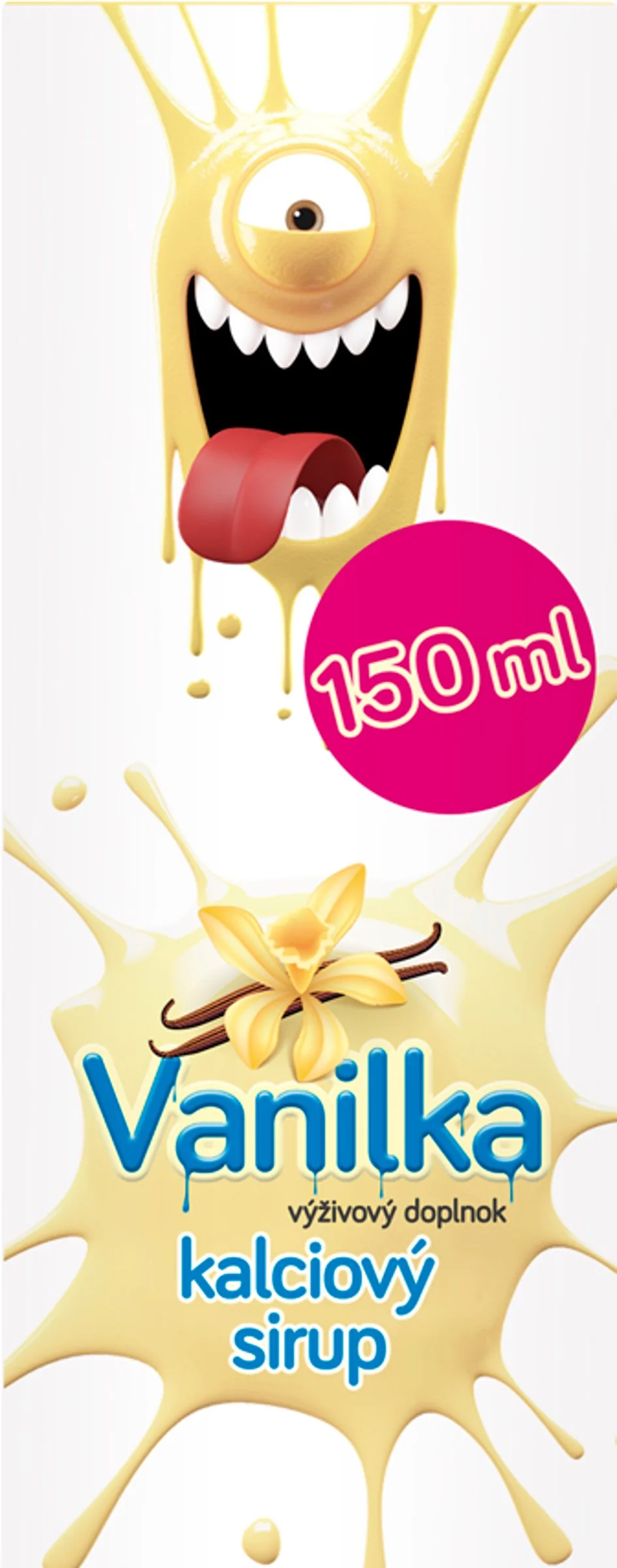 Kalciový sirup Vanilka 1×150 ml, výživový doplnok