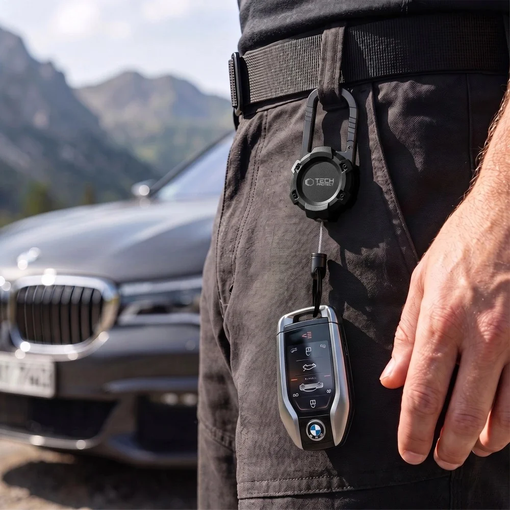 Tech-Protect ATH03 bezpečnostná šnúrka na mobil a kľúče, čierna