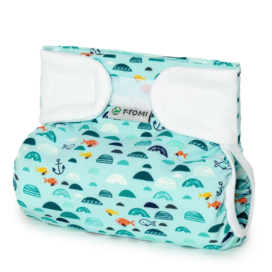 Ortopedické abdukčné nohavičky T-TOMI - suchý zips Zelené more (5-9 kg)