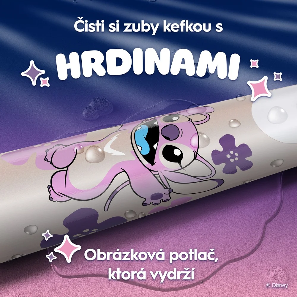 Oral-B iO Kids Disney Angel Lilo & Stitch elektrická zubná kefka pre deti od 6 rokov, cestovné puzdro 1 ks