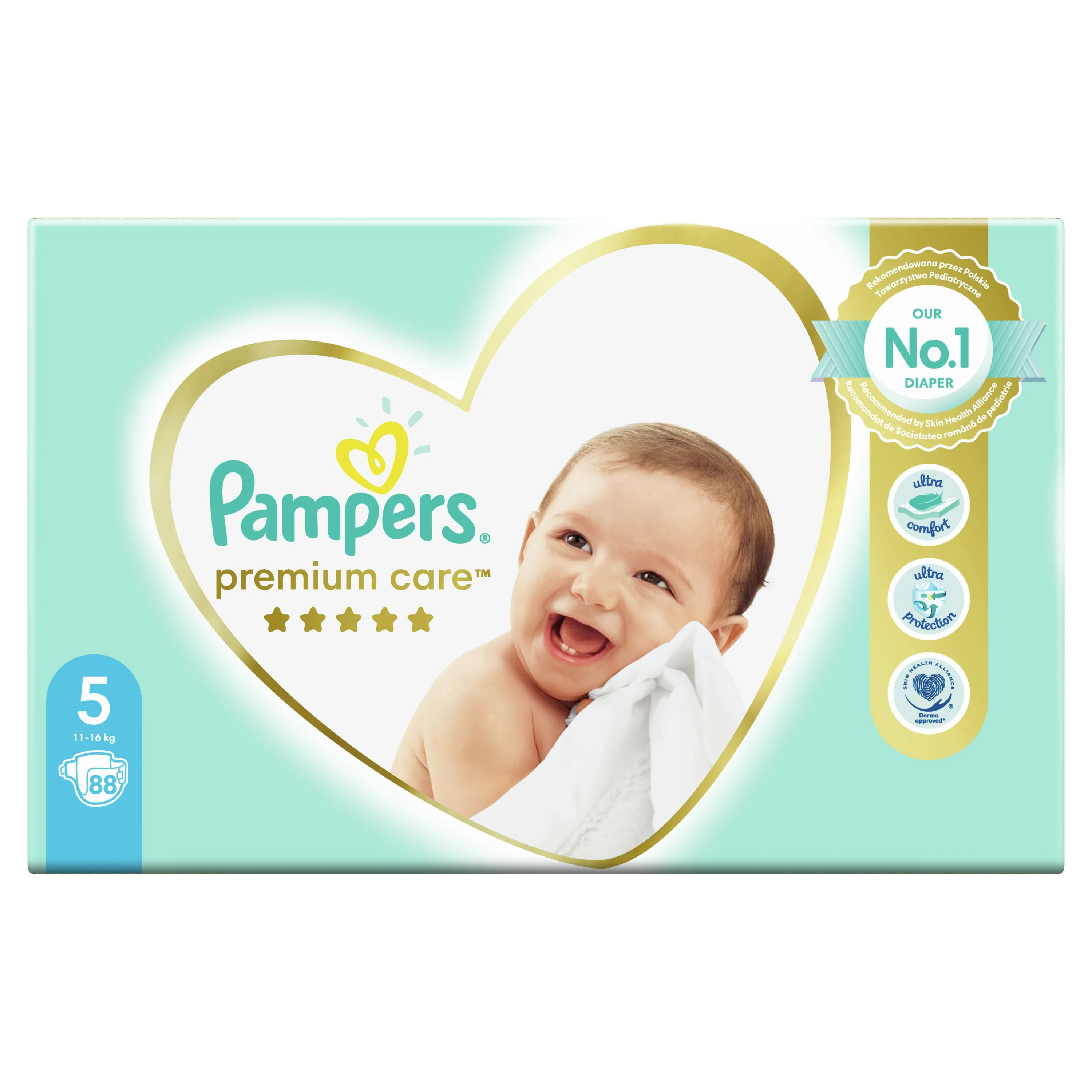 Pampers Premium Care 5 Junior (11-16kg) Jumbo Pack 1×88 ks, plienky