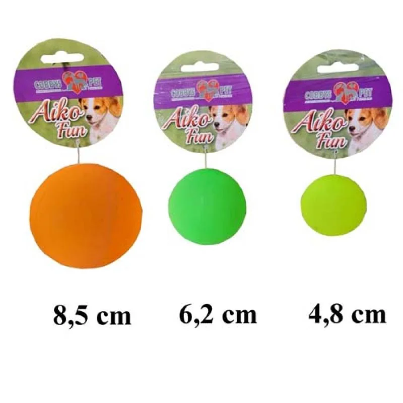 COBBYS PET AIKO FUN Neónová tvrdá lopta 6,2cm hračka pre psov