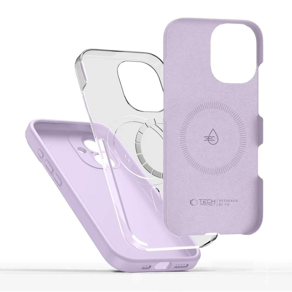 Tech-Protect Silicone MagSafe kryt na iPhone 17, fialový