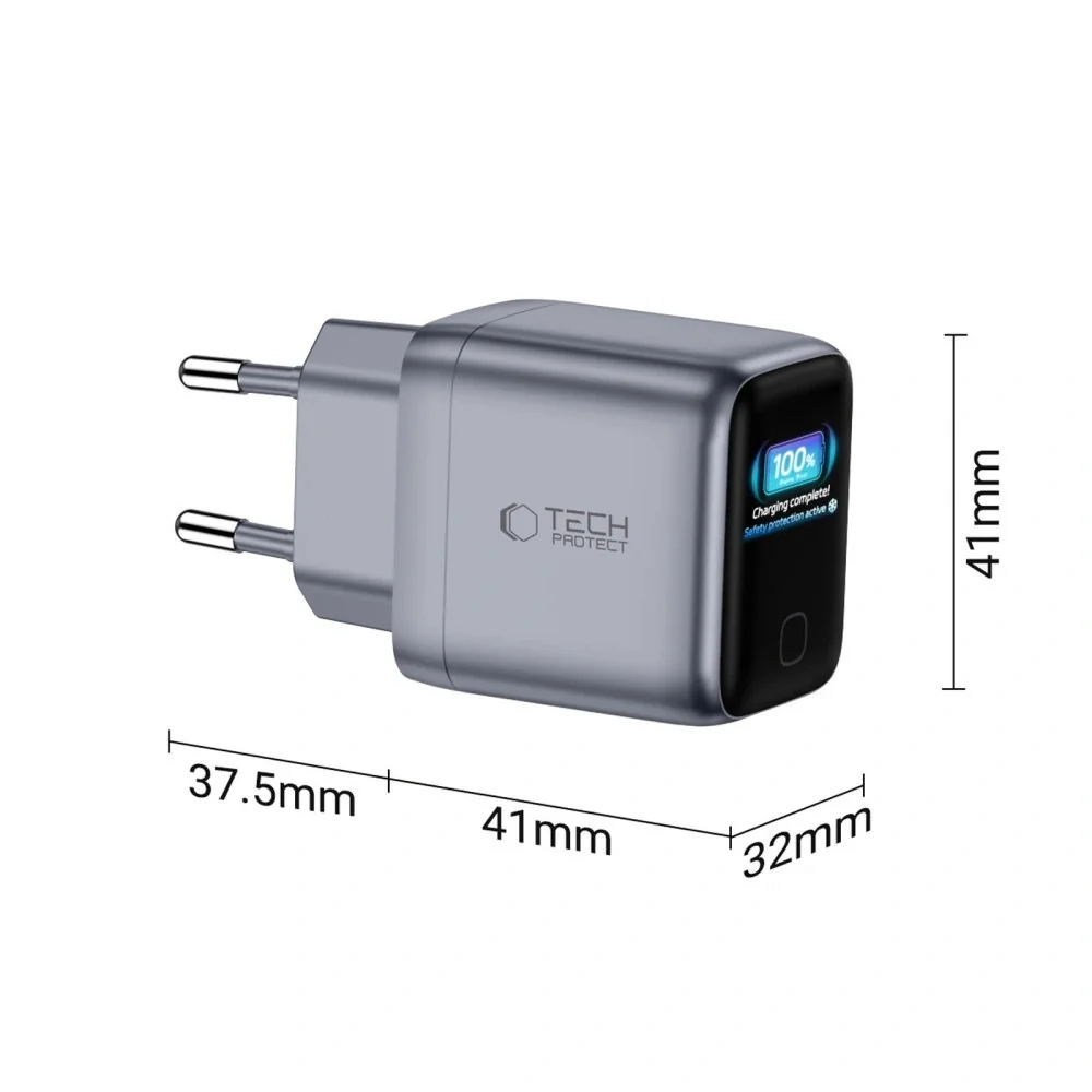 Tech-Protect Power Vision GaN sieťová nabíjačka USB-C PD 45W