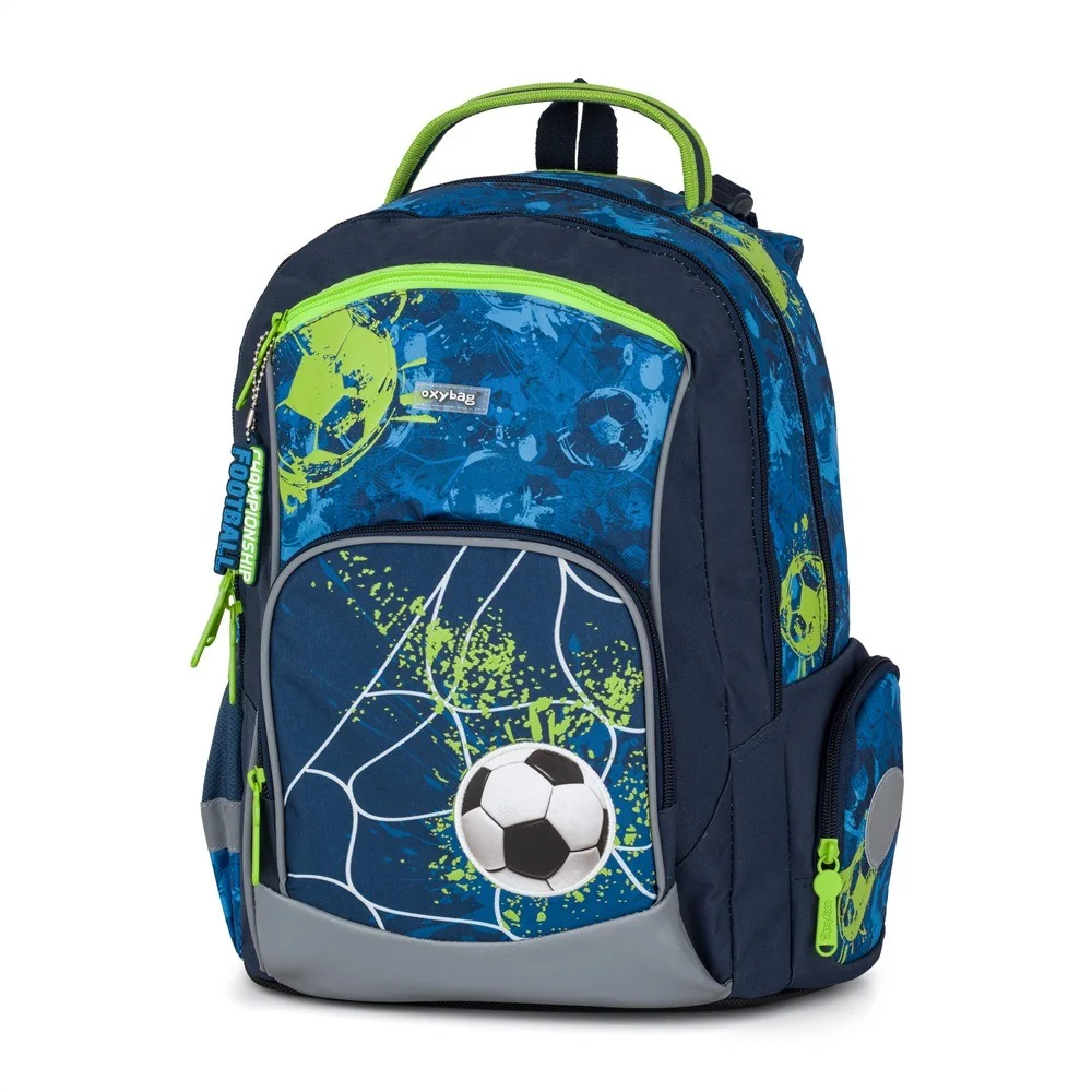 Školský batoh OXY GO Football modro-čierny