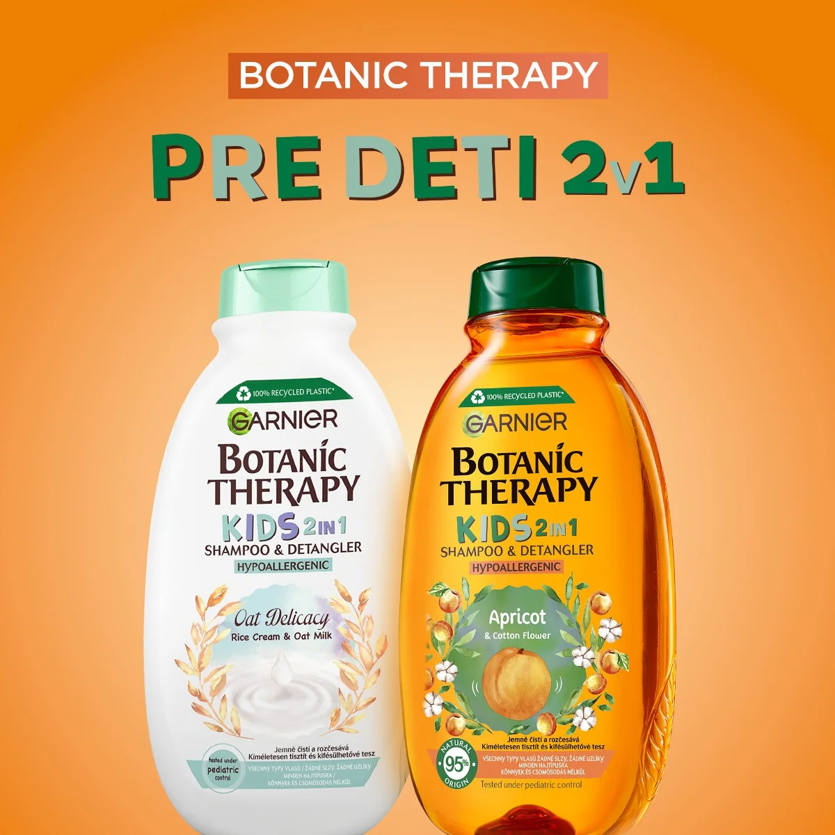Garnier  Botanic Therapy Disney Kids Leví kráľ marhuľa 2v1 šampón&kondicionér 400 ml 1× 400ml, šampón a kondicionér