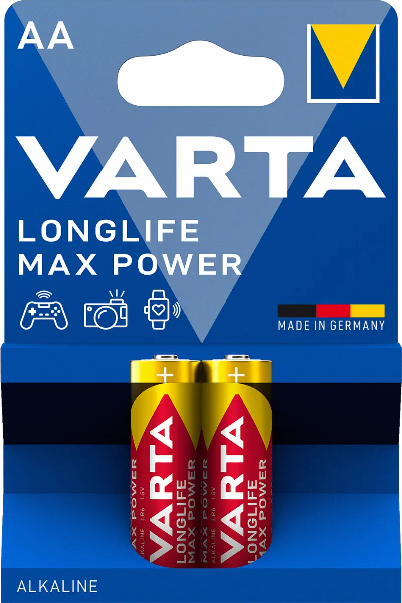 Varta Longlife Max Power 2 AA 1×1 ks, tužkové baterky