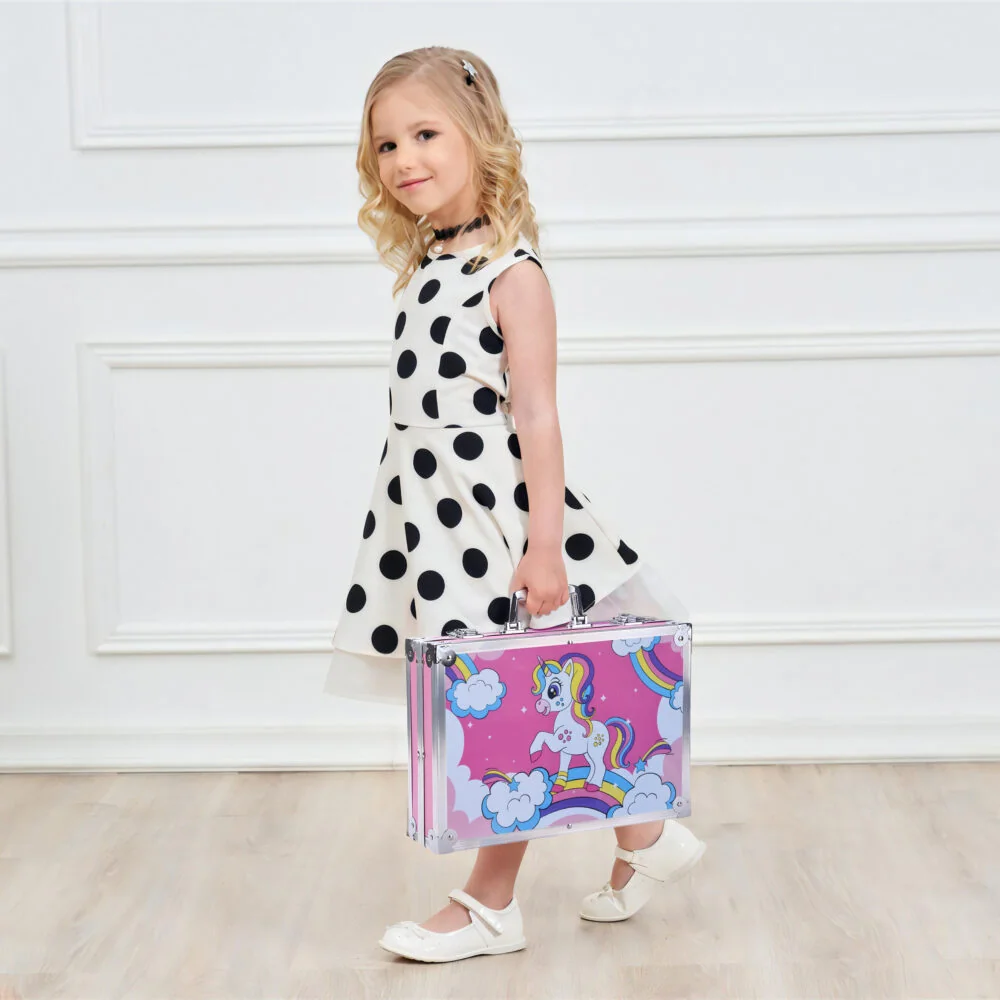 MG Art Suitcase sada pre maľovanie v kufríku pre deti 145ks, ružová