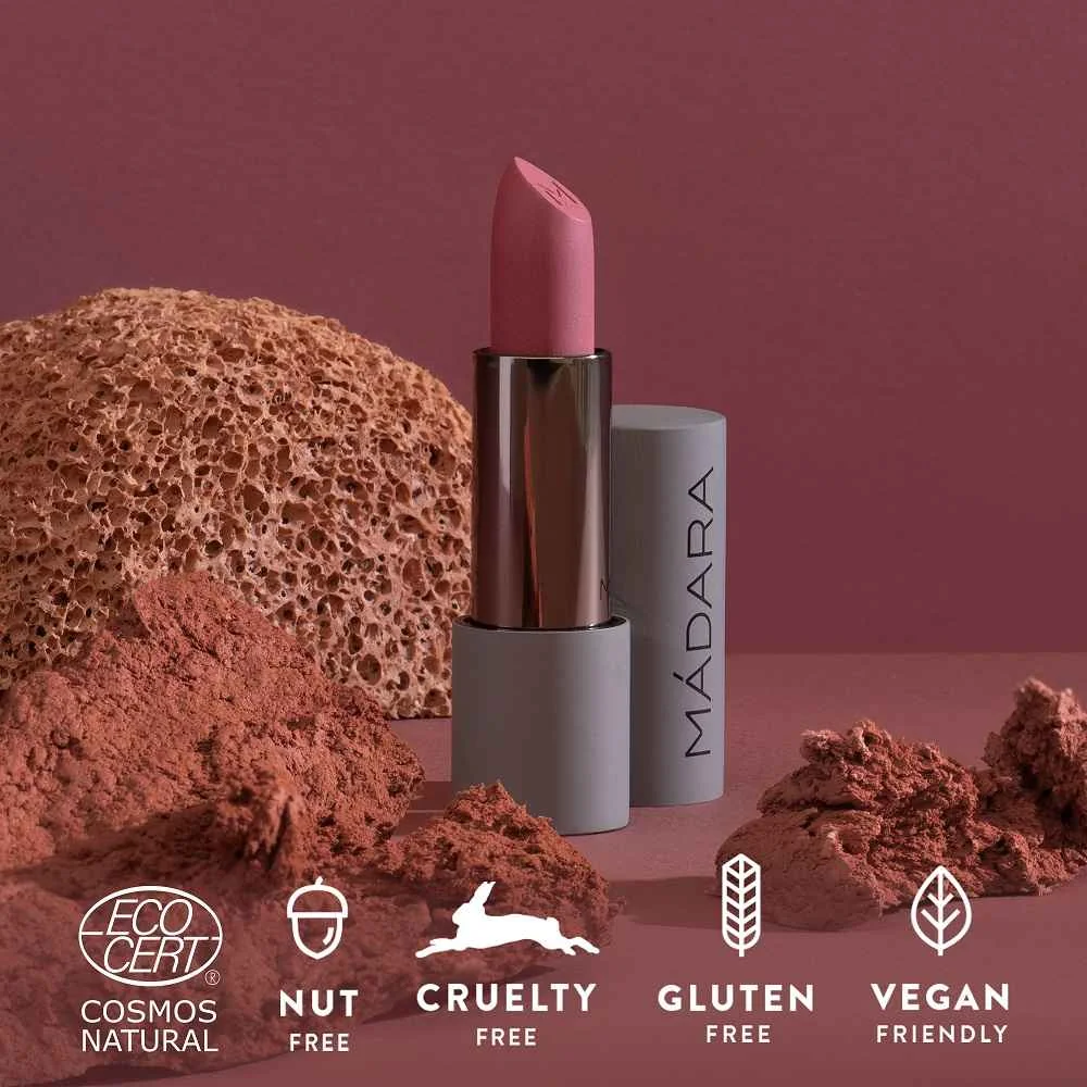 MÁDARA VELVET WEAR Matný krémovy rúž Cool Nude 1×3,8 g,  krémový rúž na pery