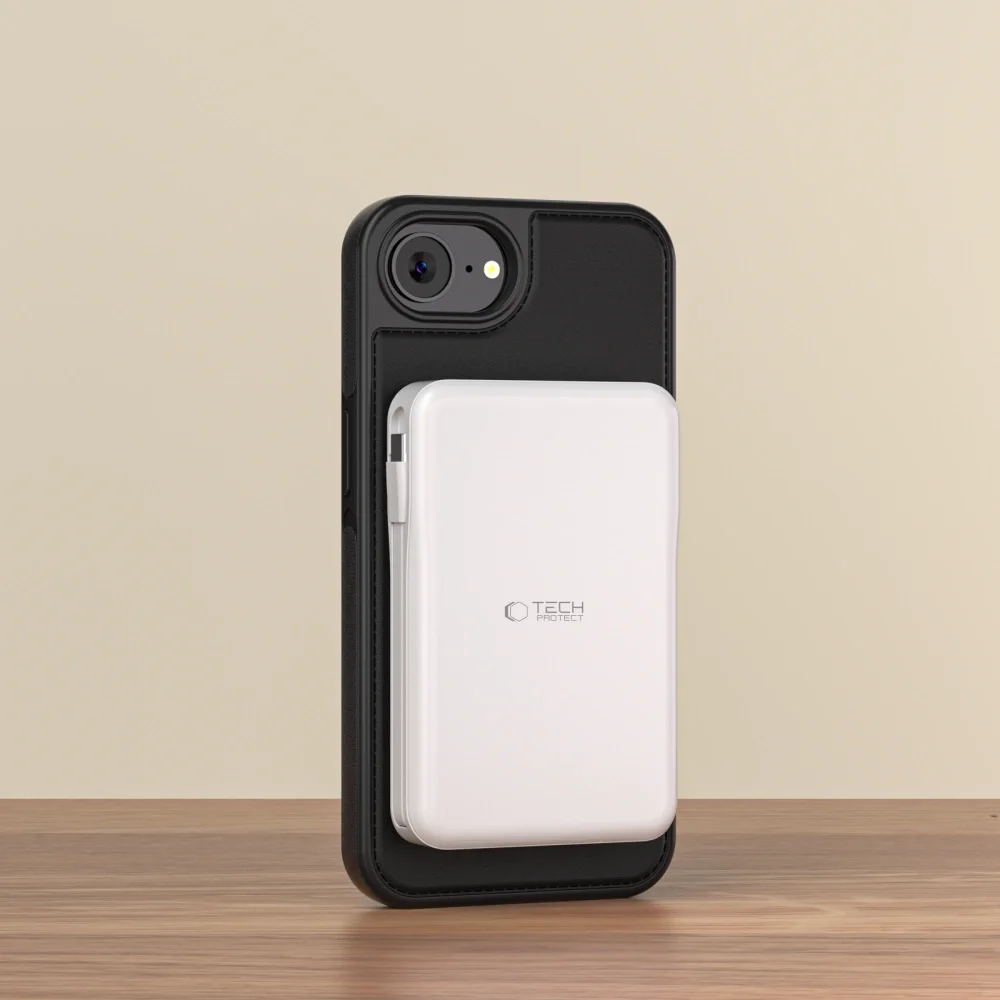 Tech-Protect Wallet MagSafe knižkové puzdro na iPhone 16e, čierne