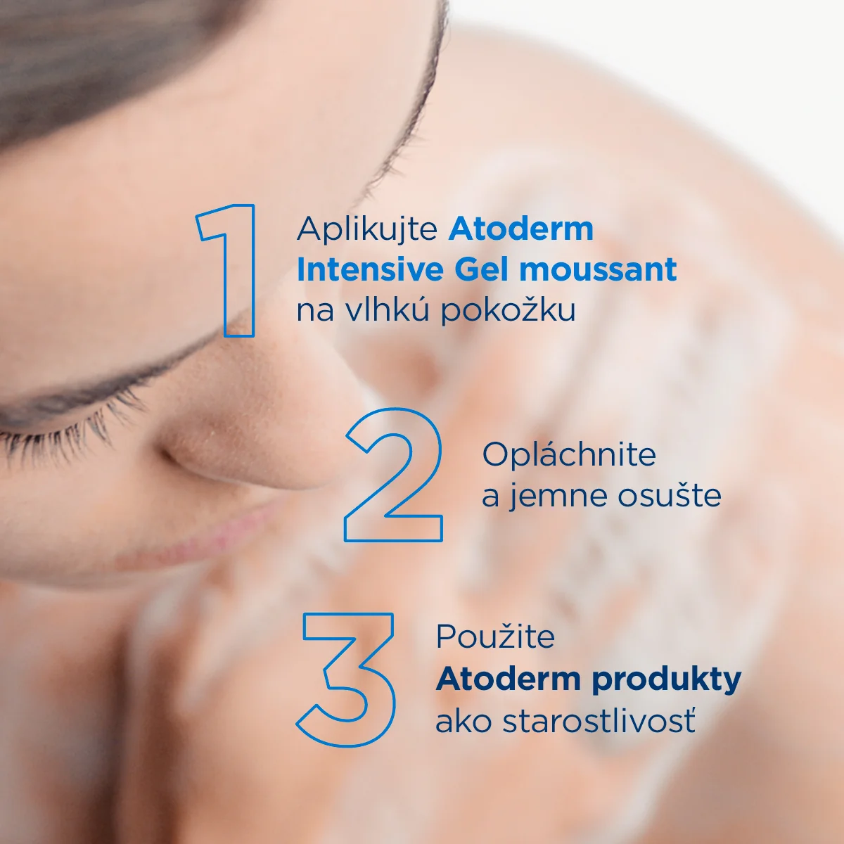BIODERMA Atoderm Intensive gel moussant sprchový gél pre atopickú a suchú pokožku 1×500 ml, upokojujúci sprchový gél pre atopickú a suchú pokožku