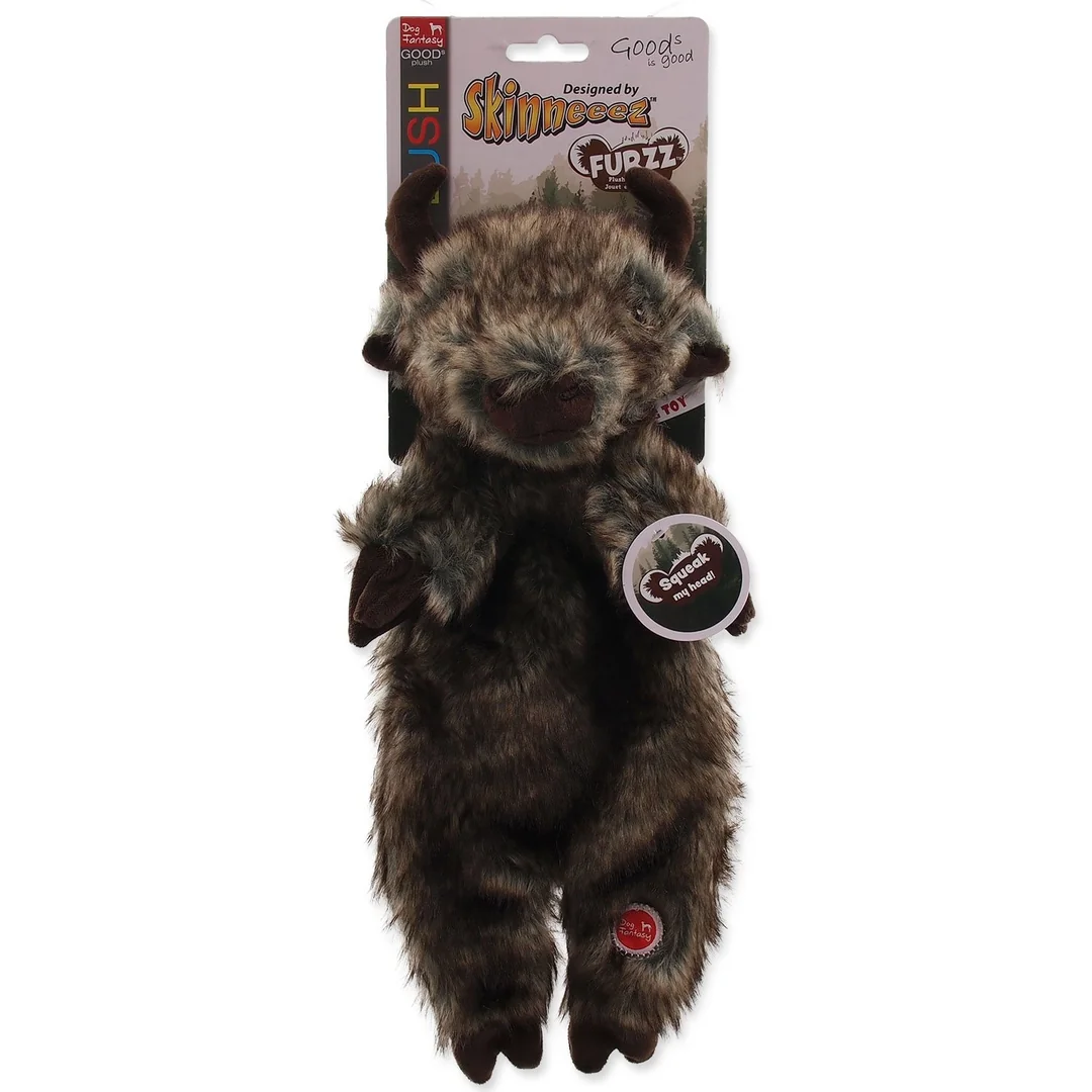 Hračka Dog Fantasy Skinneeez bizón plyš 34cm