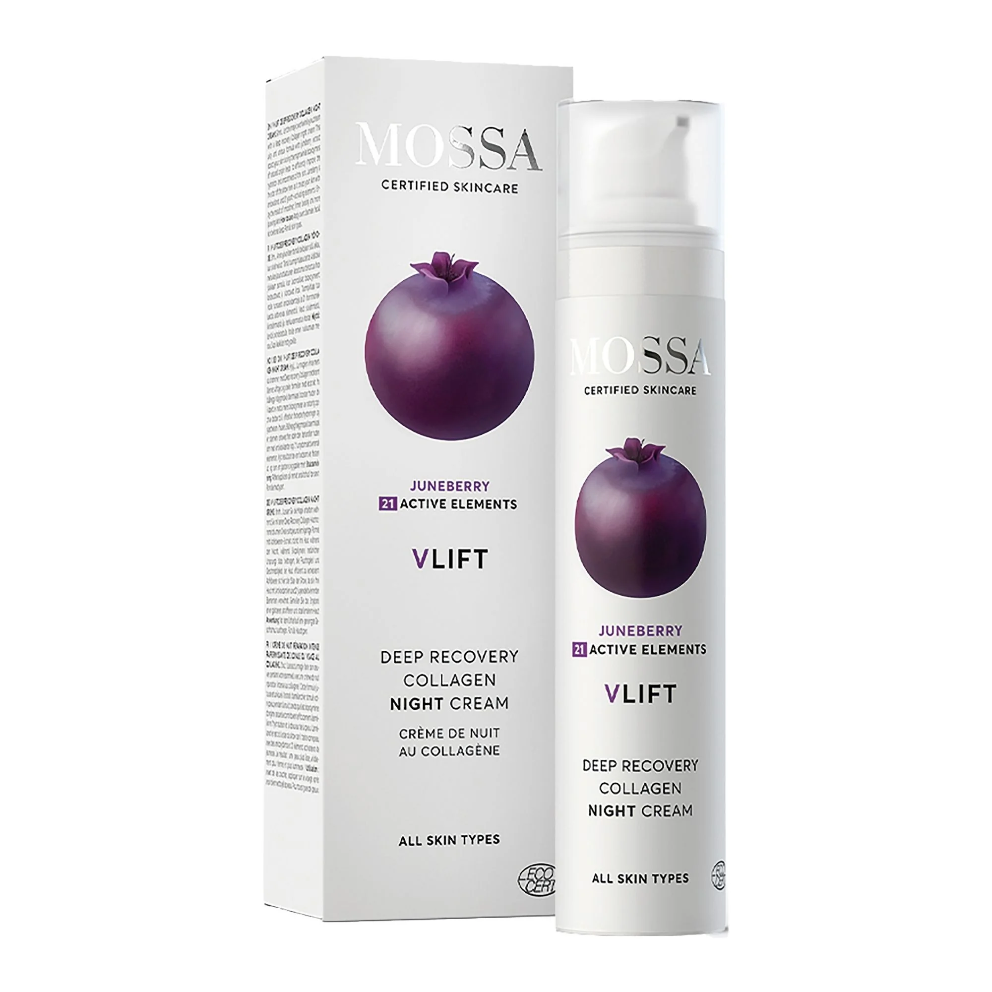 MOSSA Nočný kolagénový krém, V-LIFT 50 ml