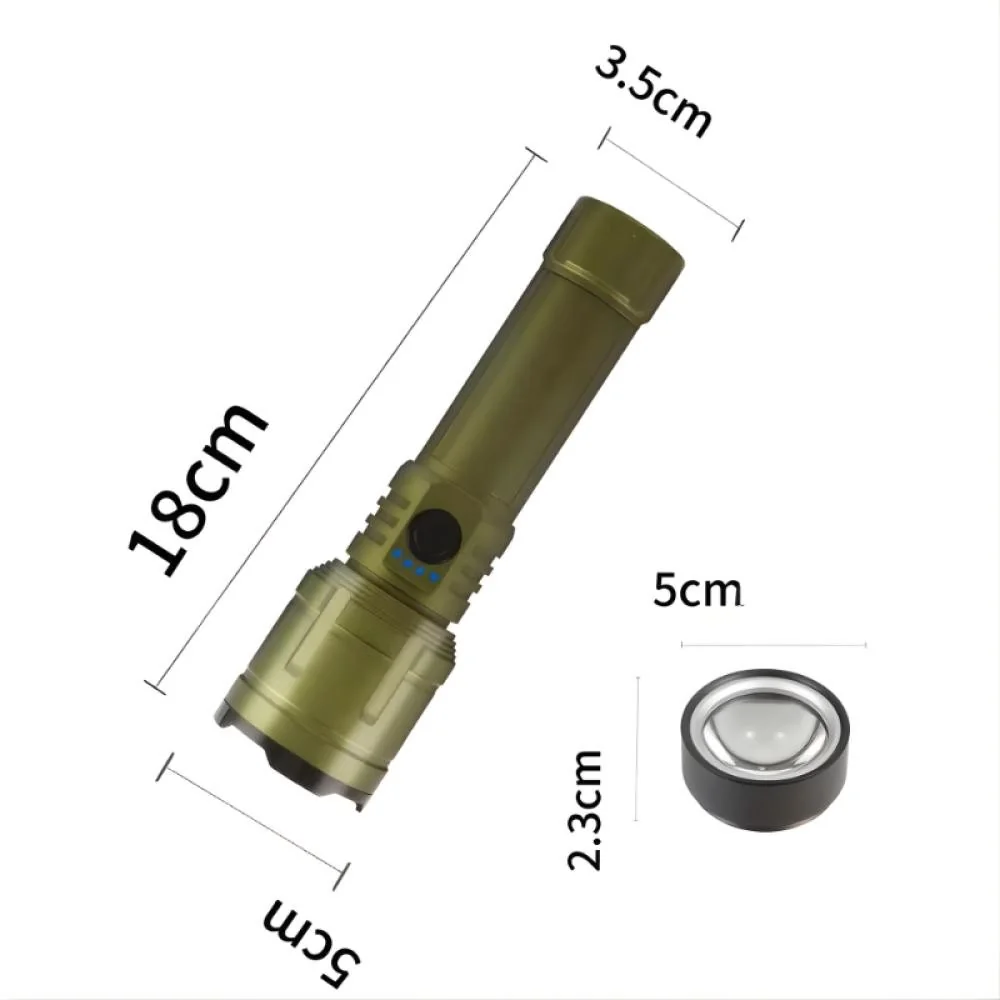 LED taktická baterka 20W zelená 1 ks