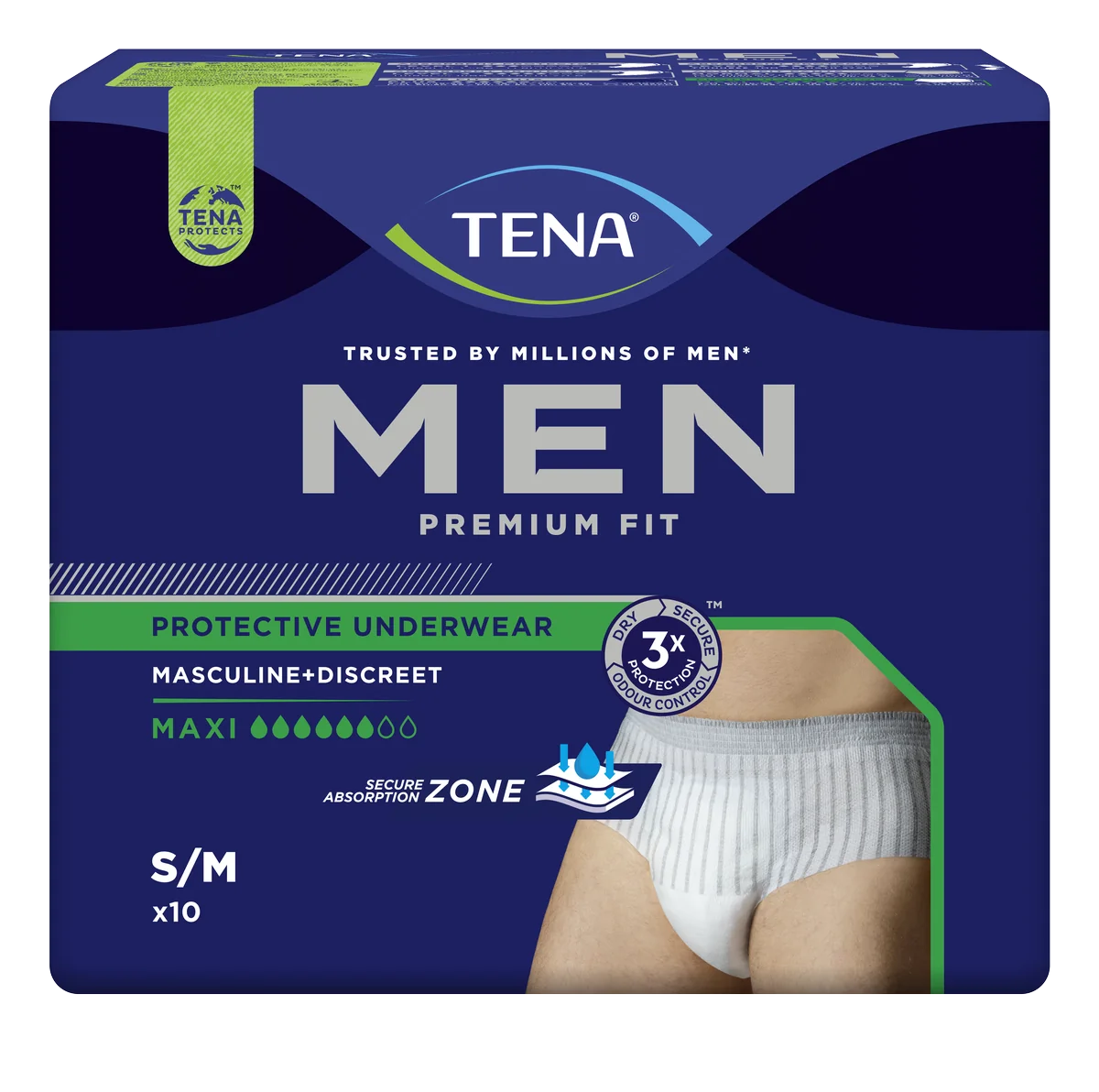 TENA Men Pants PU Maxi S/M OTC 1×10 ks, inkontinenčná pomôcka