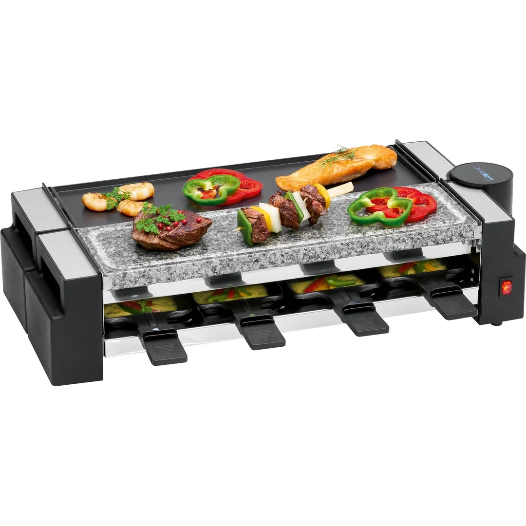 Clatronic RG 3678 raclette gril 2v1 s prírodným kameňom