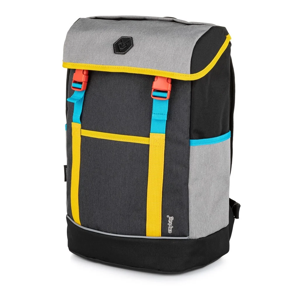 Študentský batoh OXY Urban sivý 30 litrov, ergonomický