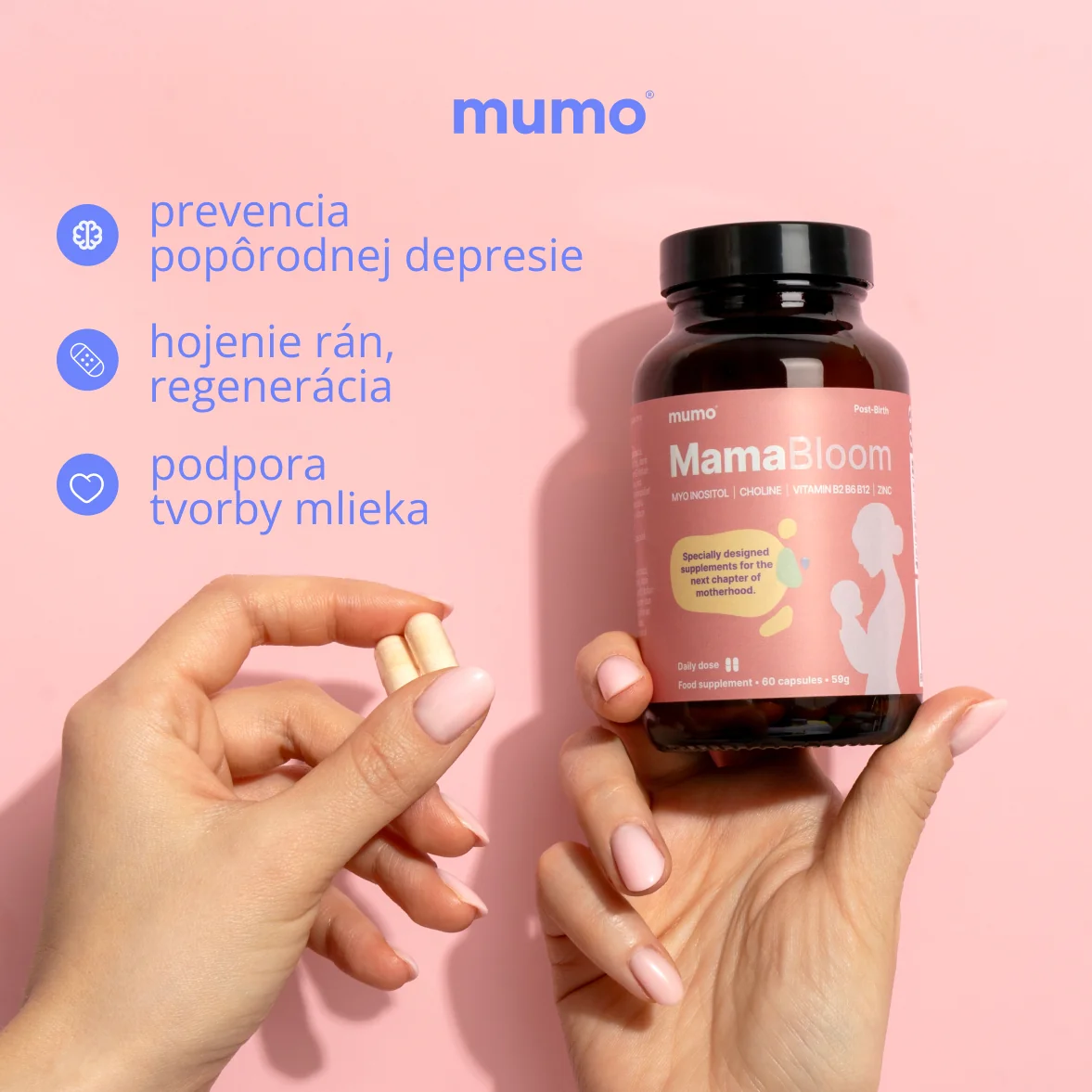 Mumo MamaBloom - výživa po pôrode 60 cps