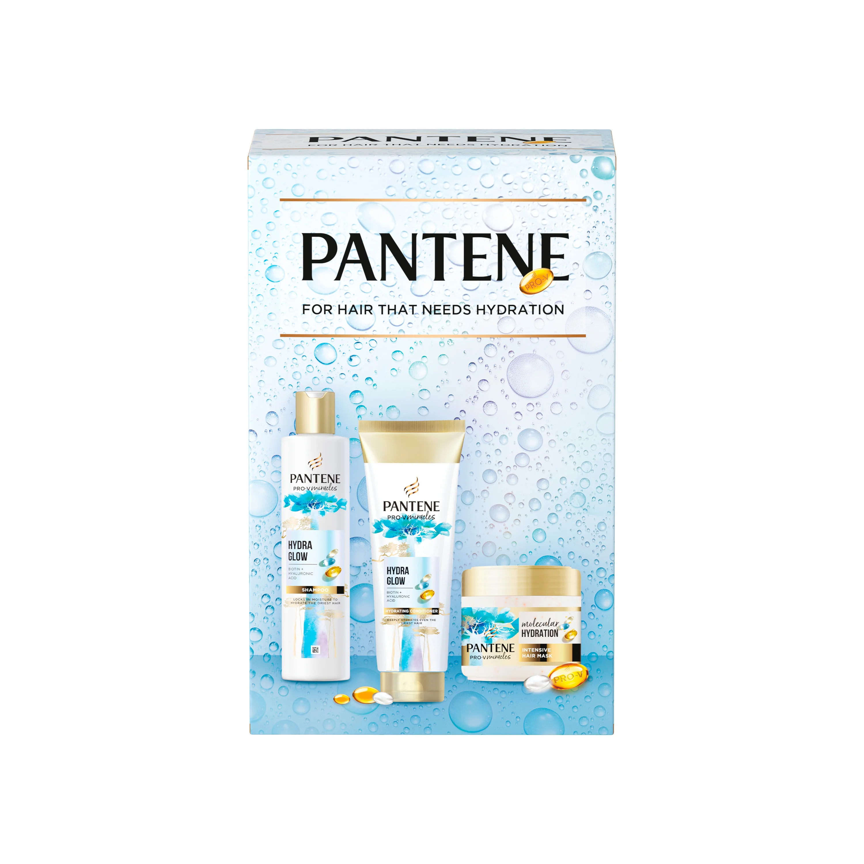 Xmass set Pantene Pro-V Miracles Hydra Glow maska na vlasy 300ml, šampón 250ml a kondicionér 160ml 1 set