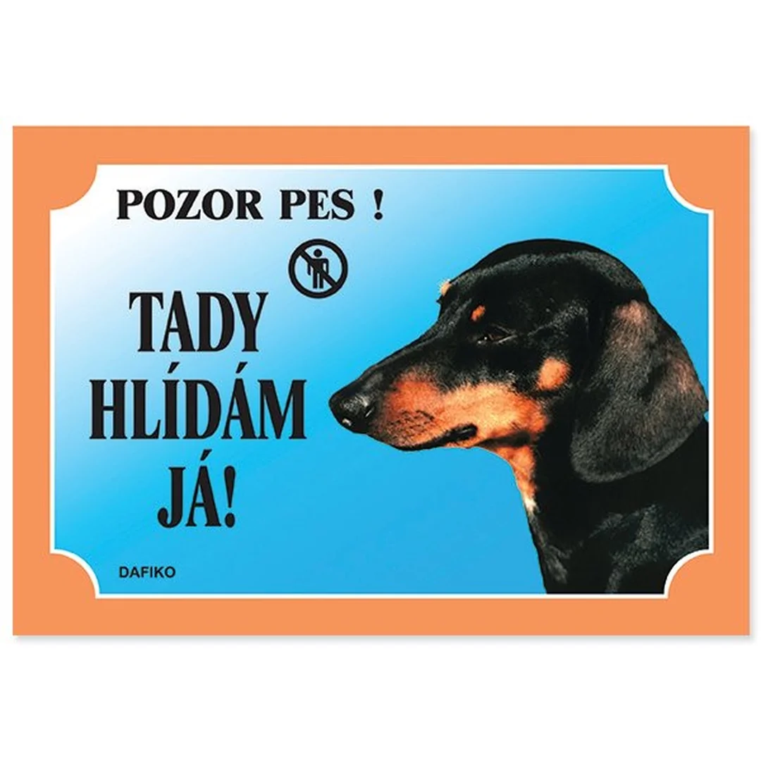 Tabuľka Dafiko jazvečík krátkosrstý čierny