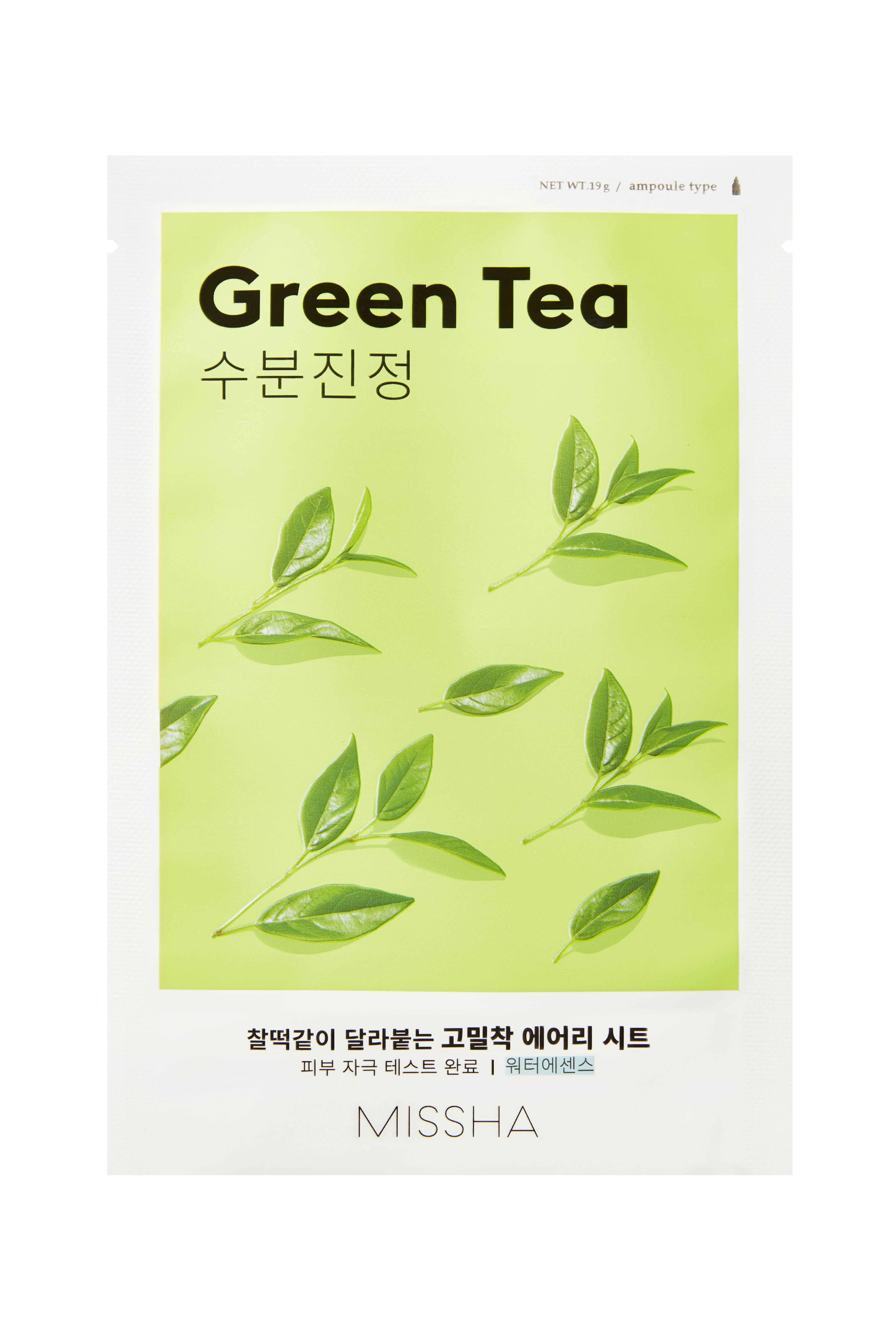 Missha Airy Fit Sheet Mask Green Tea 19 g / 1 sheet 1×1 ks, pleťová maska