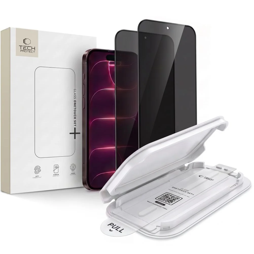 Tech-Protect OneTouch Set Spy 2x ochranné sklo na iPhone 18 Pro Max, čierne