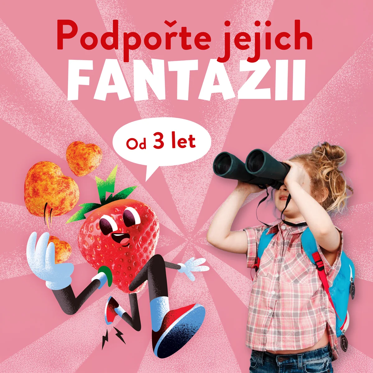 Goodies chrumky srdiečka banán a jahoda 30 g