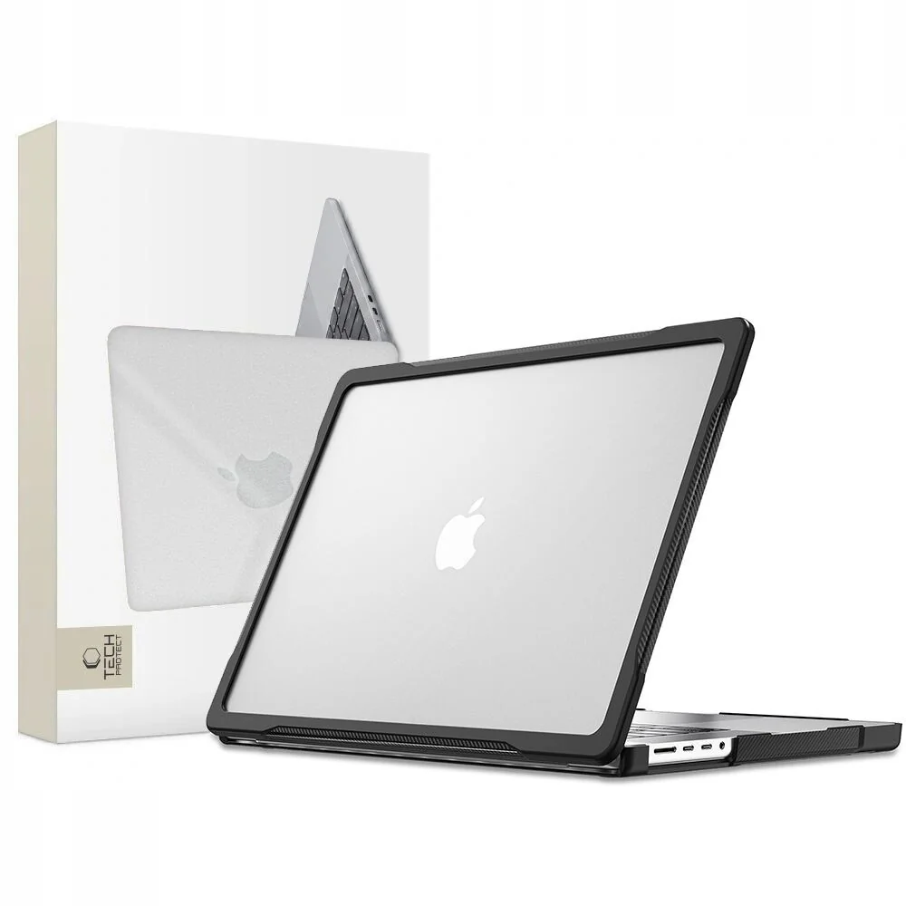 Tech-Protect Velar puzdro na MacBook Pro 16'' M1-M5 / M5 Pro / M5 Pro Max 2021-2026, čierne / priesvitné