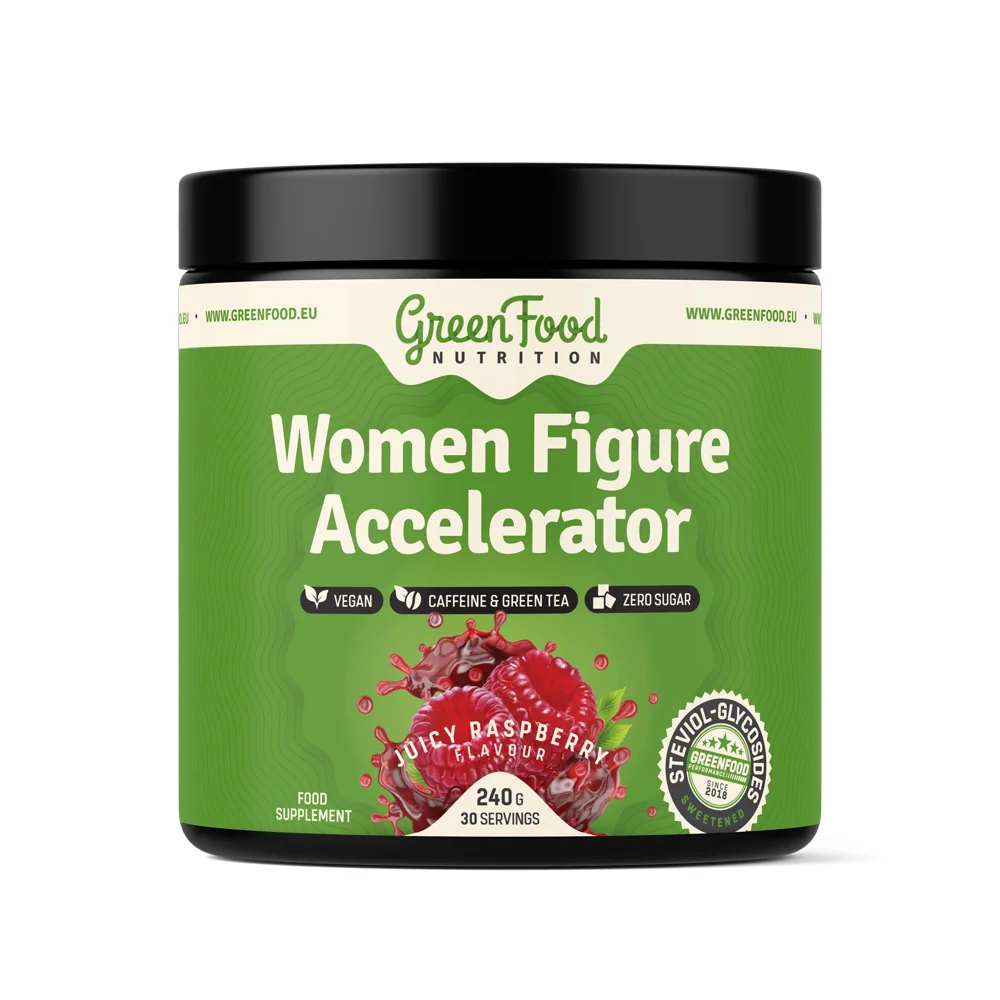 GreenFood Nutrition Women Figure Accelerator juicy raspberry 1×240 g, výživový doplnok
