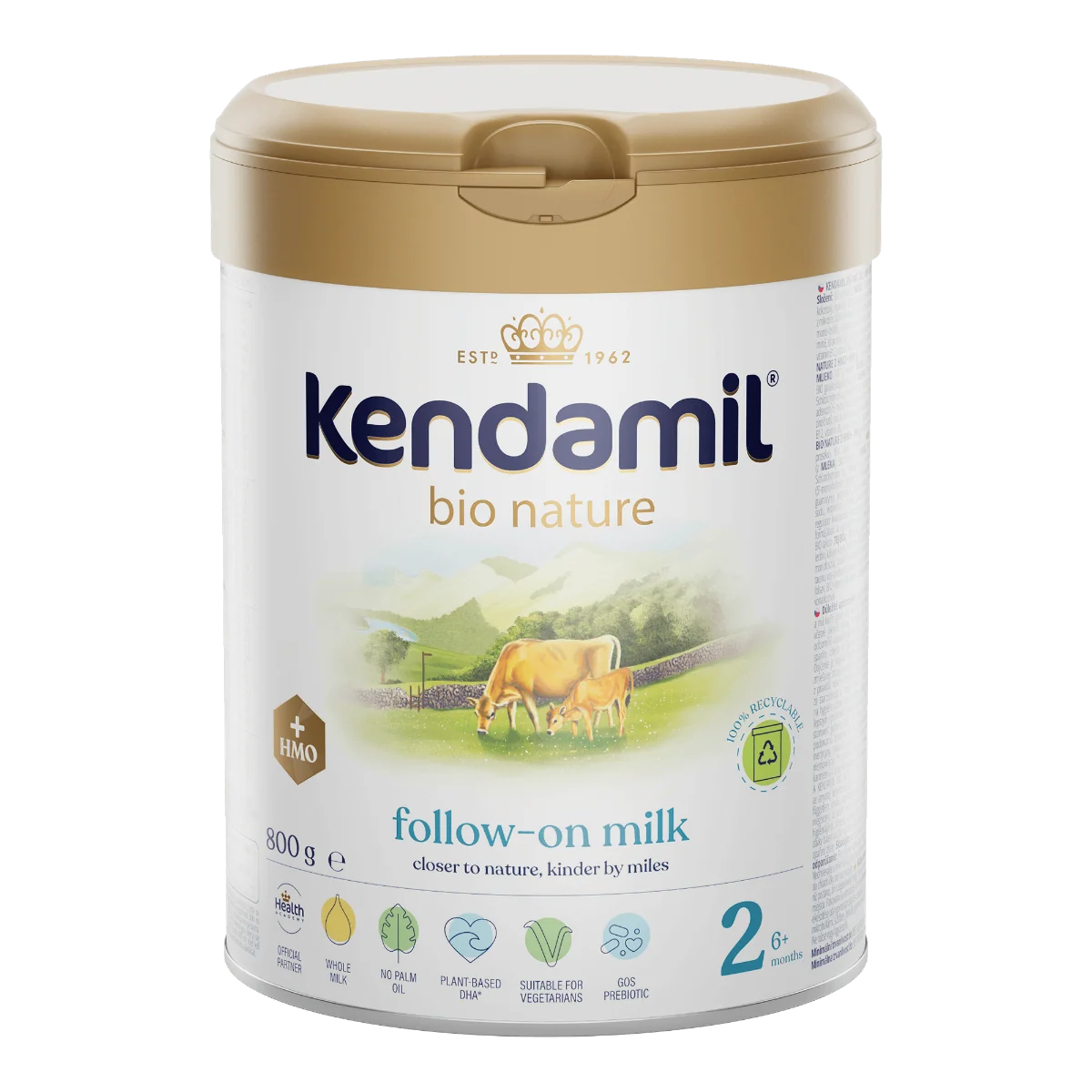 Kendamil BIO Nature 2 HMO+ (800 g) 1×800 g, detská výživa
