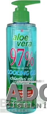 VIVAPHARM ALOE VERA 97% upokojujúci CHLADIVÝ GÉL 1×250 ml, chladivý gél