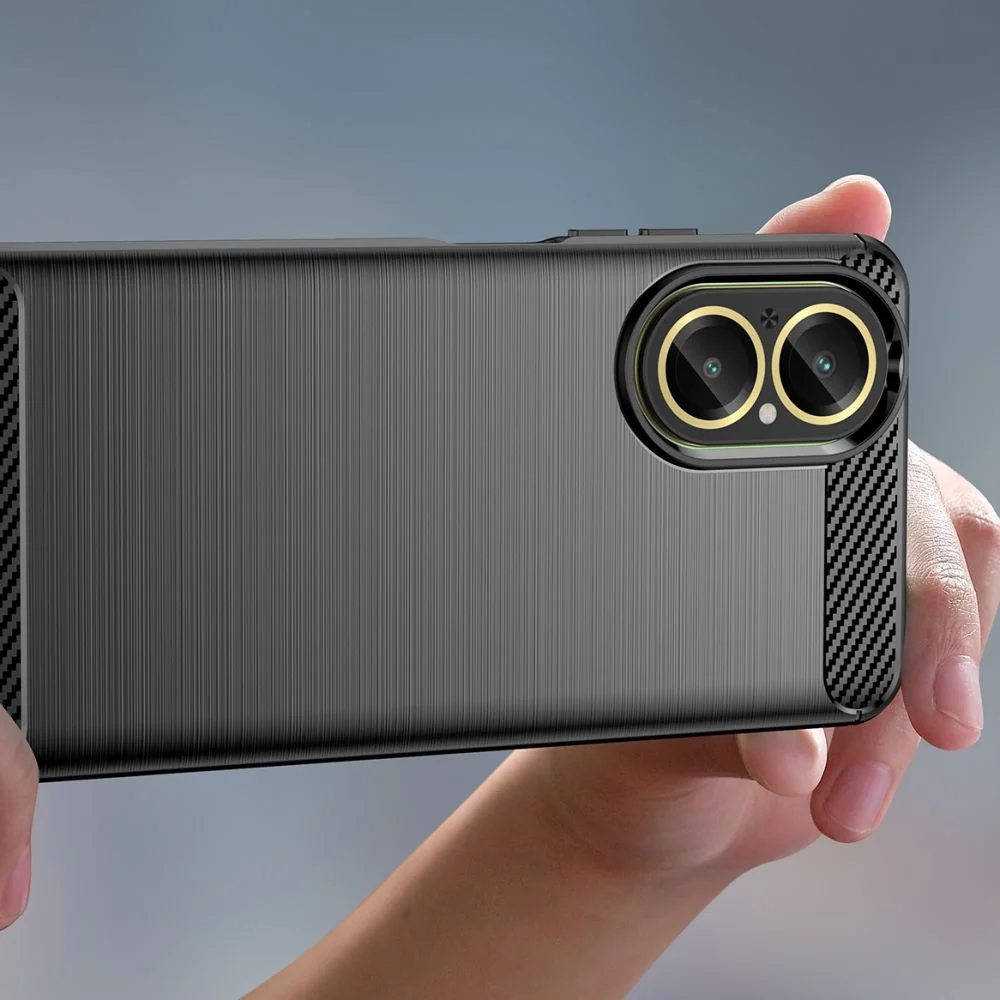 Tech-Protect Carbon kryt na Realme C67 4G čierny