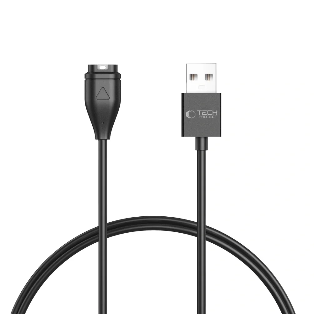 Tech-Protect MC04 USB nabíjací kábel na Garmin hodinky 1m, čierny