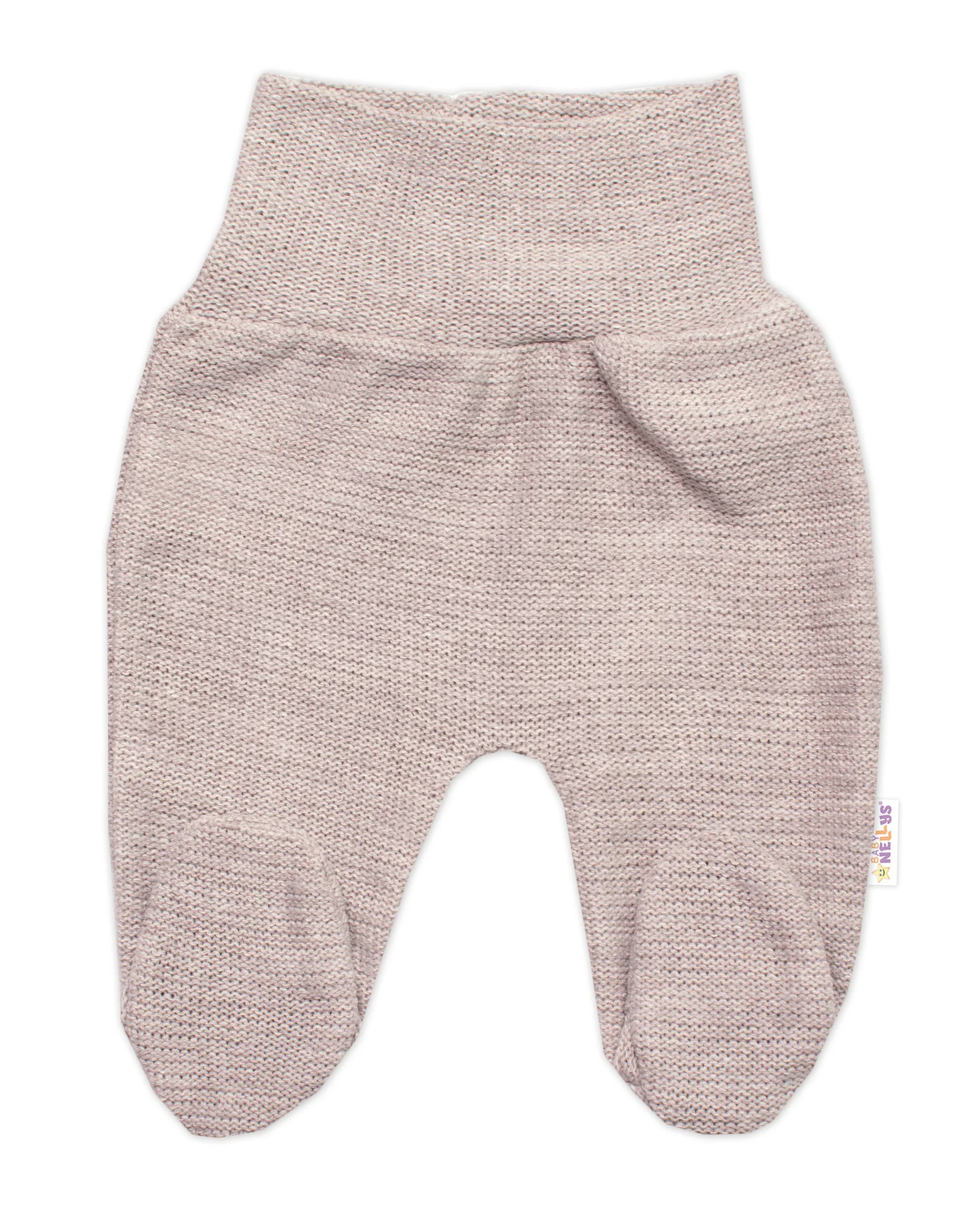 Pletené dojčenské polodupačky Hand Made, Baby Nellys, béžové, veľ. 68