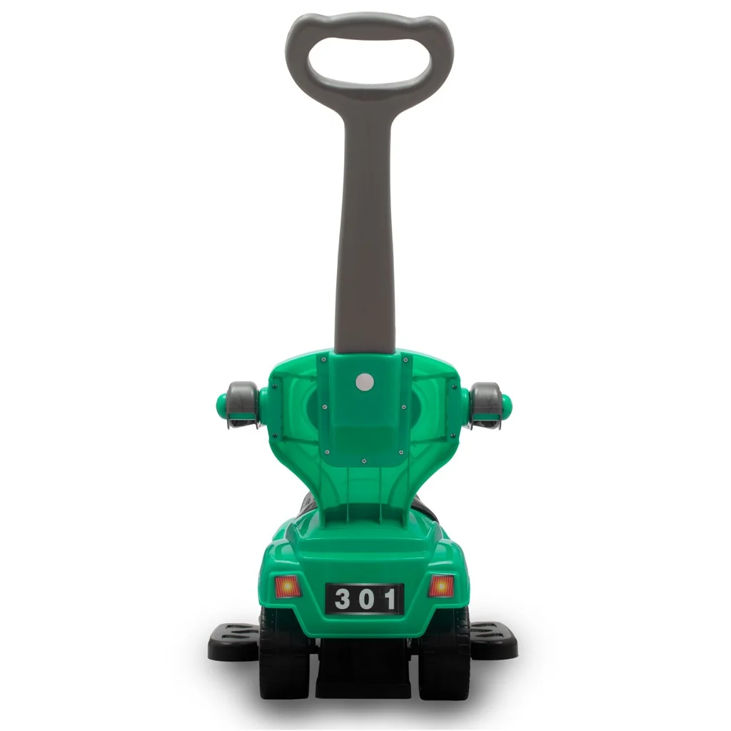 Detské odrážadlo s vodiacou tyčou 3v1 Baby Mix Mega Car zelené 