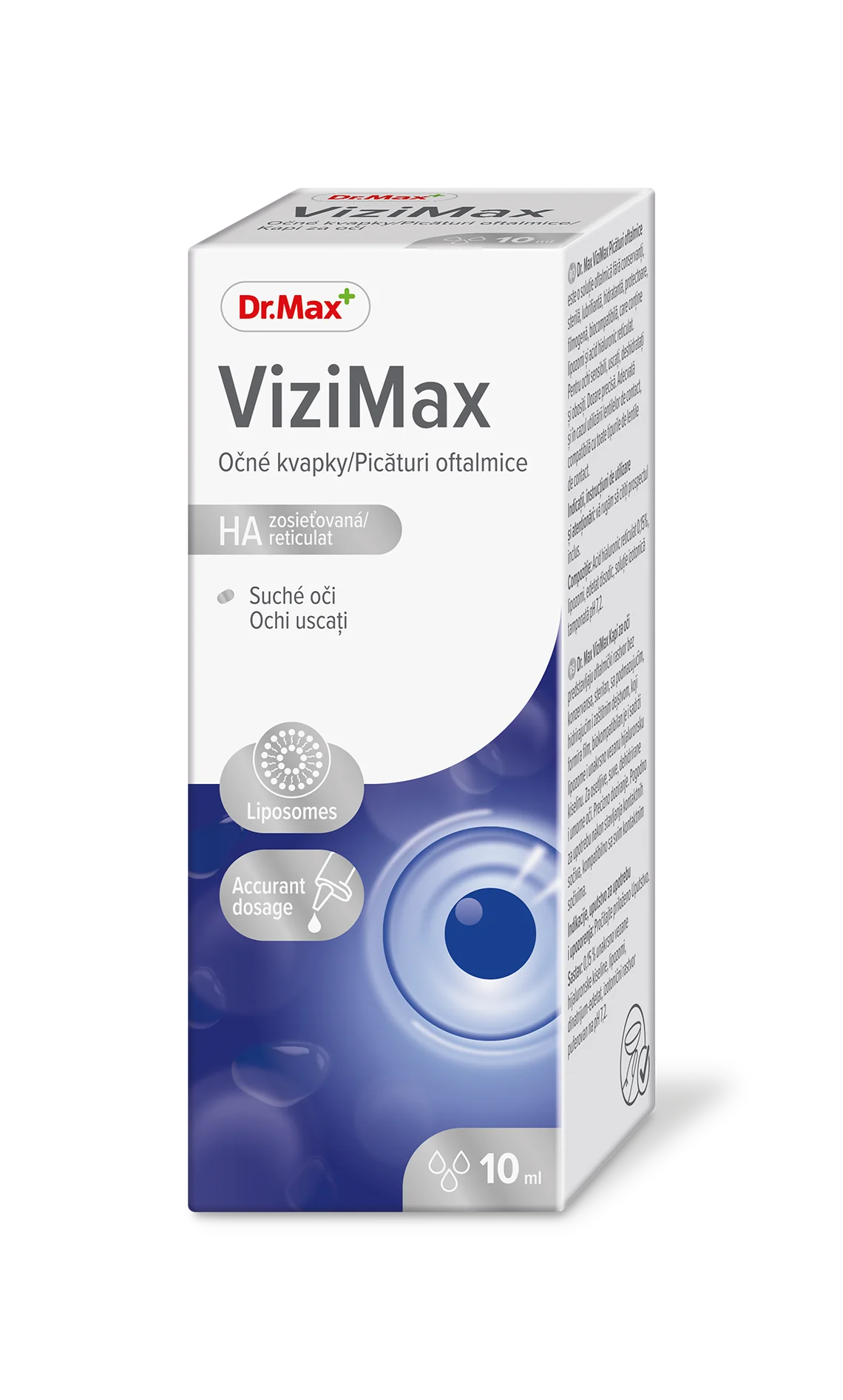 Dr. Max ViziMax HA+Liposomes 1×10 ml, hydratačné očné kvapky s obsahom lipozómov