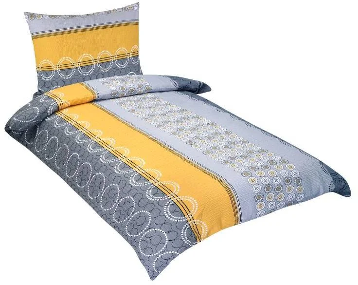 Obliečky krep 80/417 krúžky 140x200, 70x90 1×1 ks, obliečky