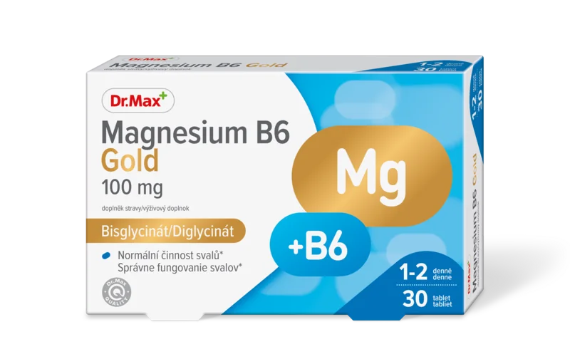 Dr. Max Magnesium B6 Gold 1×30 tbl, horčík