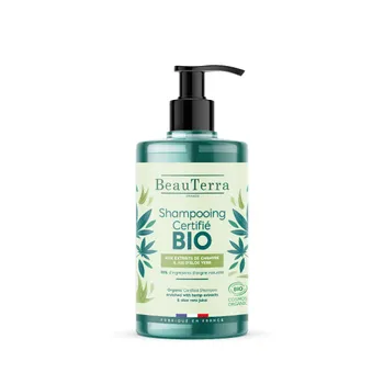 Beauterra Organic Shampoo  Aloe &Hemp 1×750 ml, šampón pre citlivú pleť a vlasy