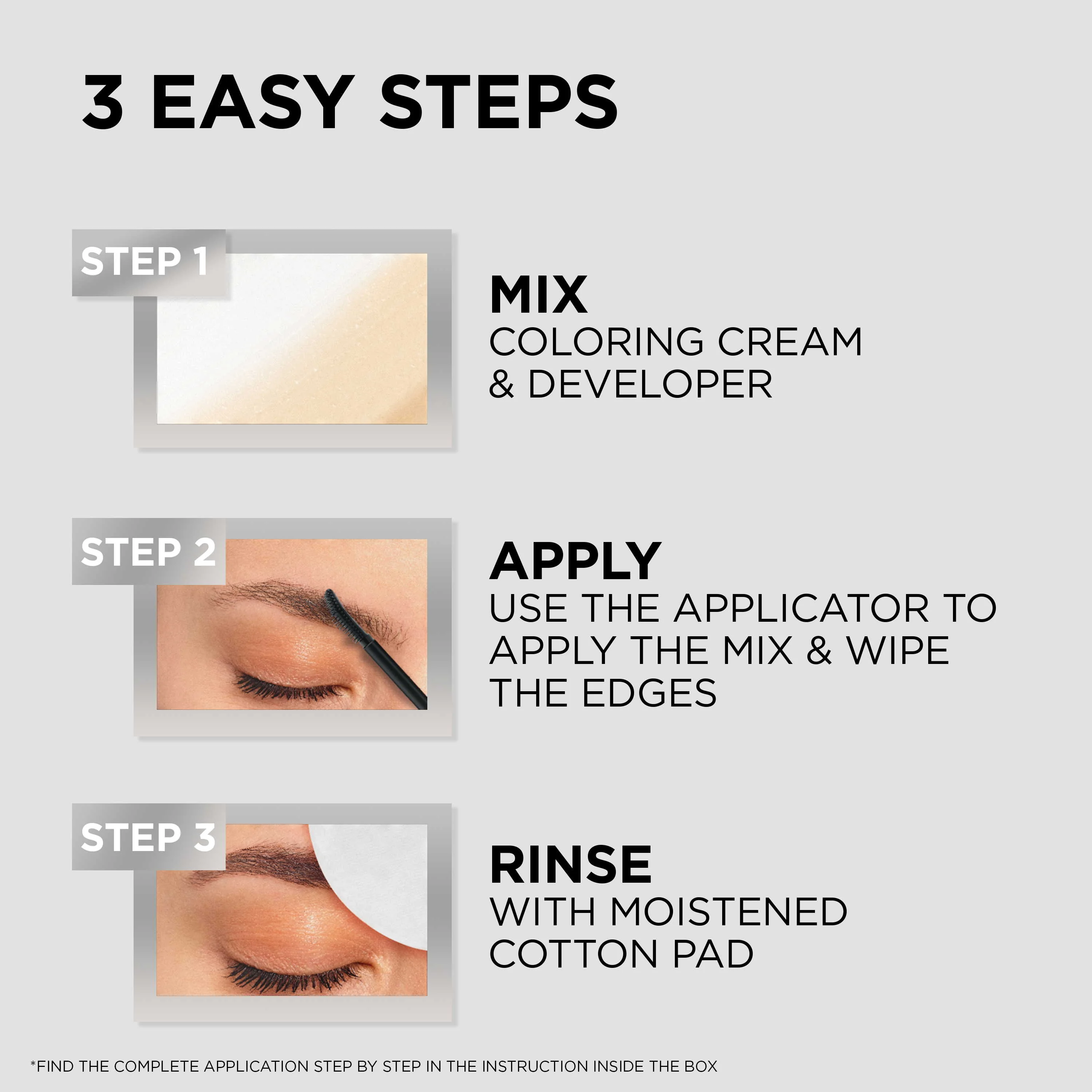 L'Oréal Paris Brow Color 3.0 Dark Brunette semi-permanentná farba na obočie 1×1 ks, farba na obočie