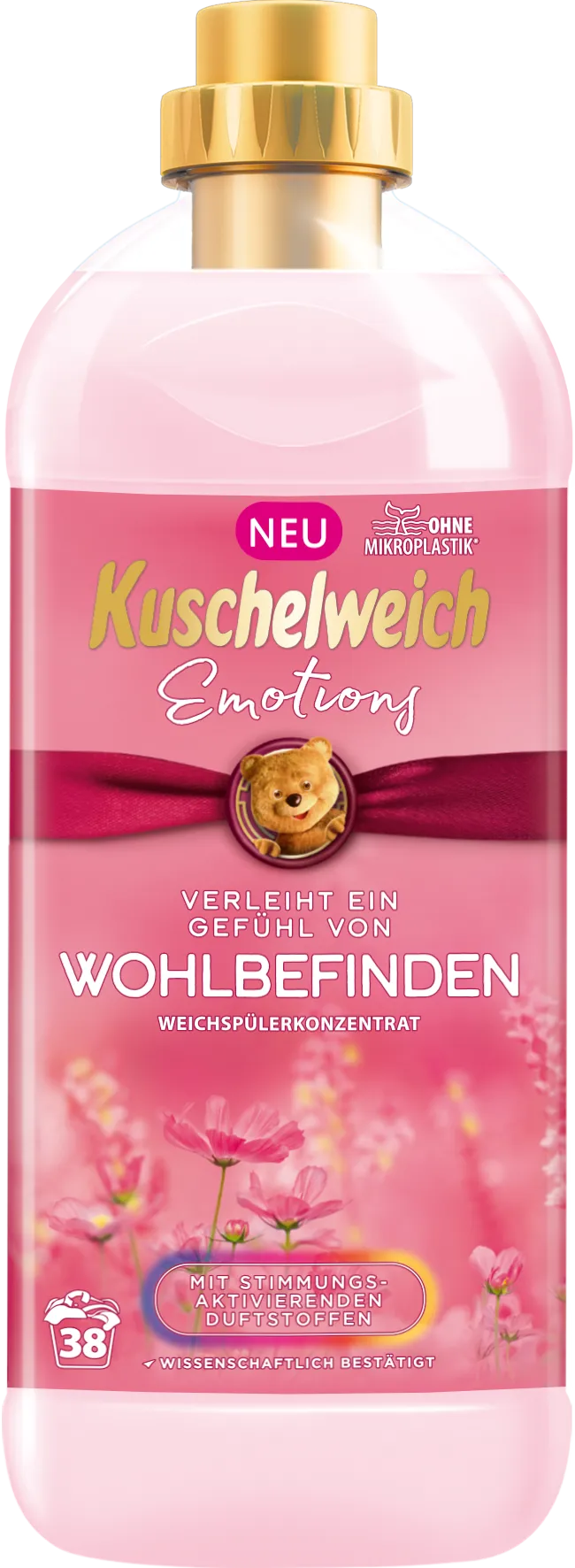 Kuschelweich aviváž - Emotions ružový, 38 praní 1×1 l, aviváž
