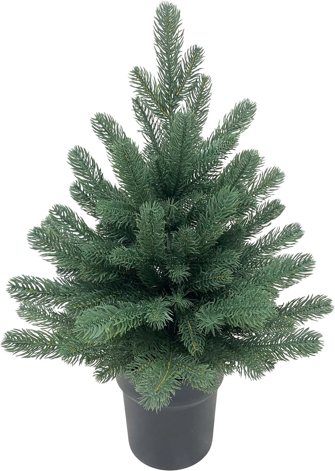 MagicHome vianočný stromček Firian, 1 ks 3D, jedľa v kvetináči, 60 cm