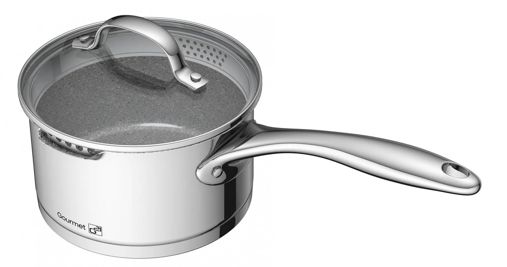 Sada riadu G21 Gourmet Miracle s cedníkem, 13 dílů, nerez/greblon G21-13HP-MR