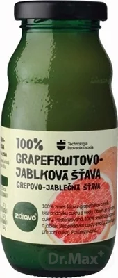 Zdravo 100% GRAPEFRUITOVO-JABLKOVÁ ŠŤAVA 1×200 ml, zmes štiav