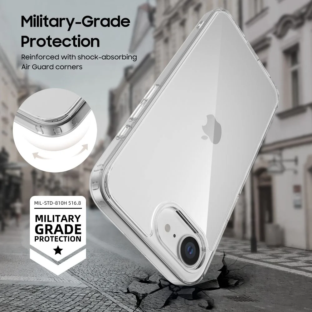 Tech-Protect FlexAir Hybrid kryt na iPhone 16e, priesvitný